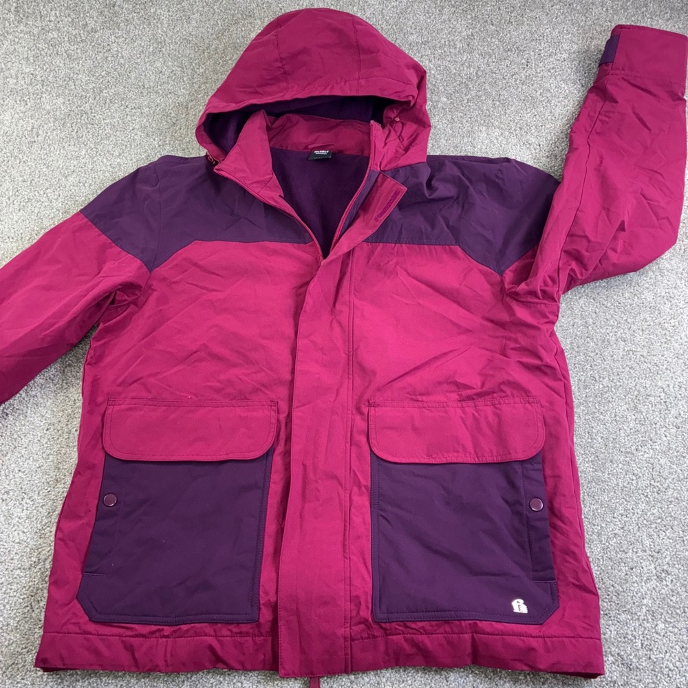 Fielder SonOS 3 Fleece Lined Hooded Parka Pink Color Block Womens L‎ Gorpcore
